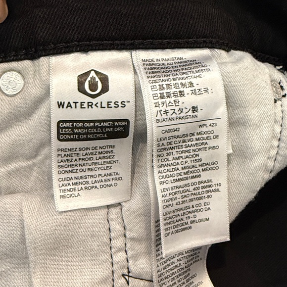 Levi's Men's 512 Slim Taper Fit Jeans 33x32 Black - Picture 7 of 9